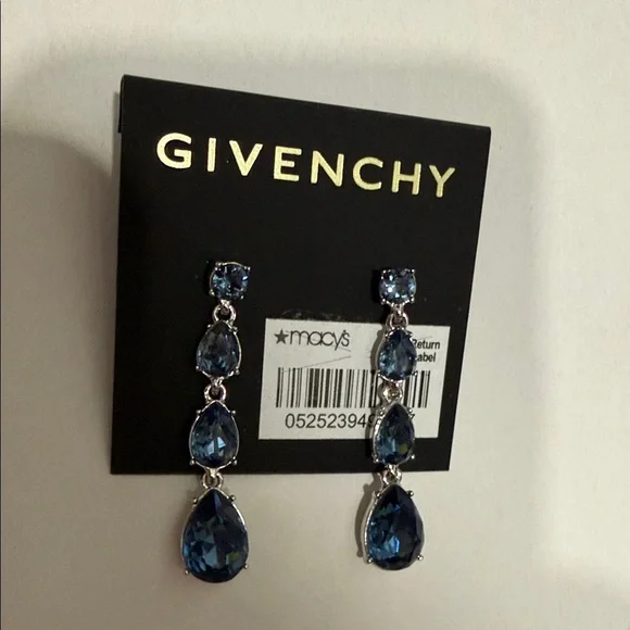 Givenchy Midnight Blue Teardrop Earrings - Picture 3 of 6